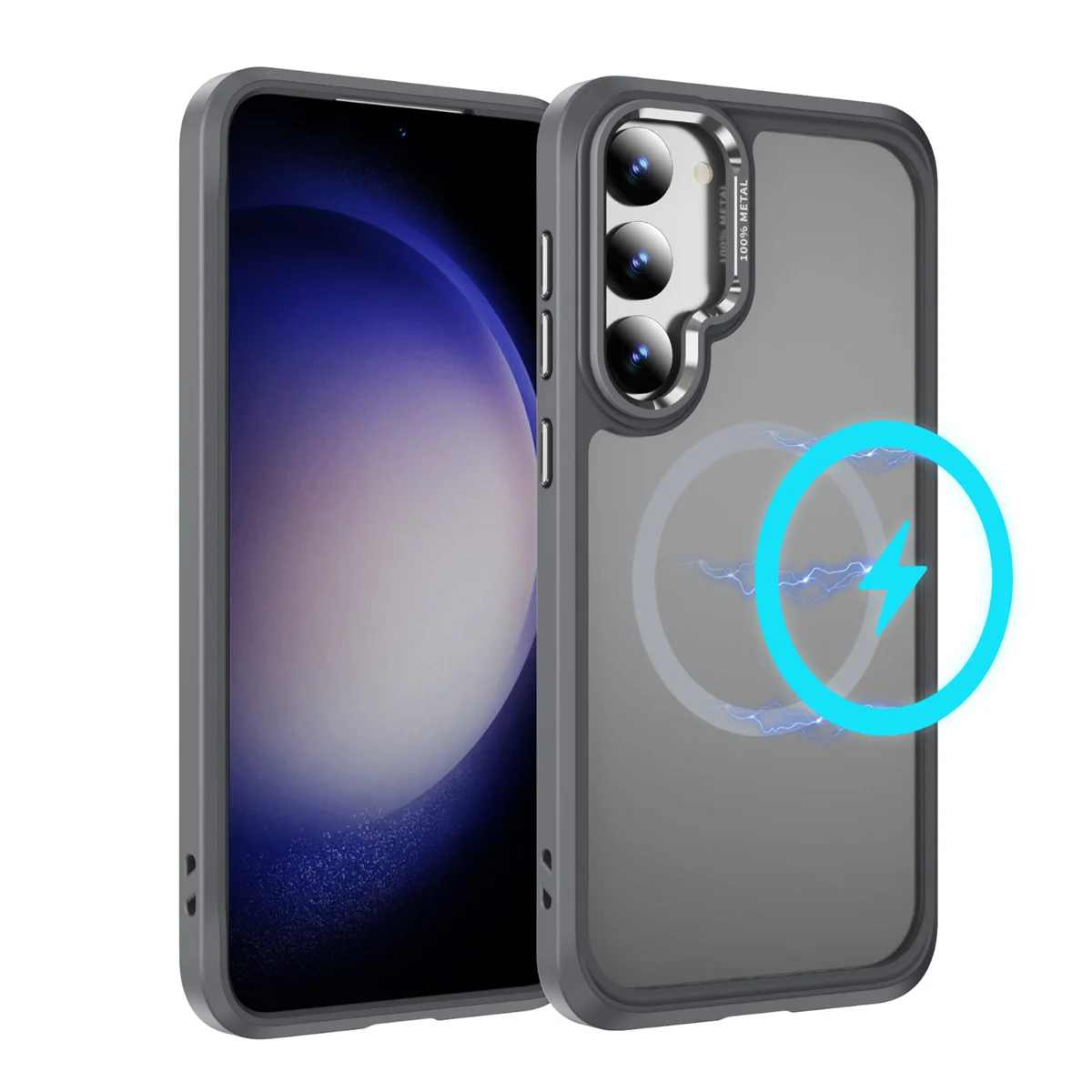 

2025 New Matte Magnetic Wireless Charge Case For Samsung Galaxy S25 S24 Ultra S23 S24 Plus S25 FE Clear Hard Back funda Cover
