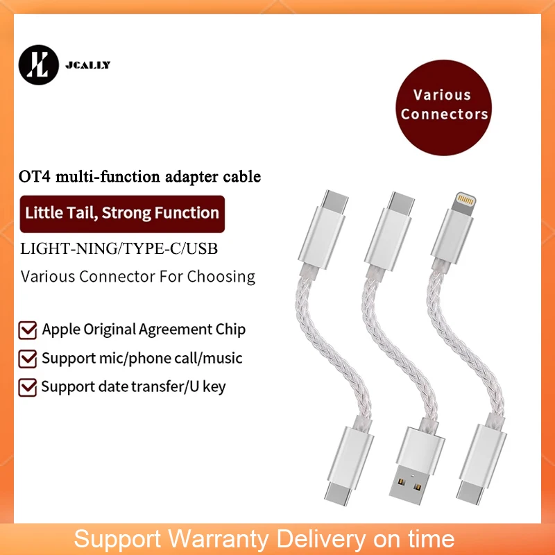 JCALLY OT4 OTG multi-function adapter cable Light-ning TPYE-C USB  interface wire control for UP5 M3X UA2 ATOM LINK2 UA5 BEAM3S
