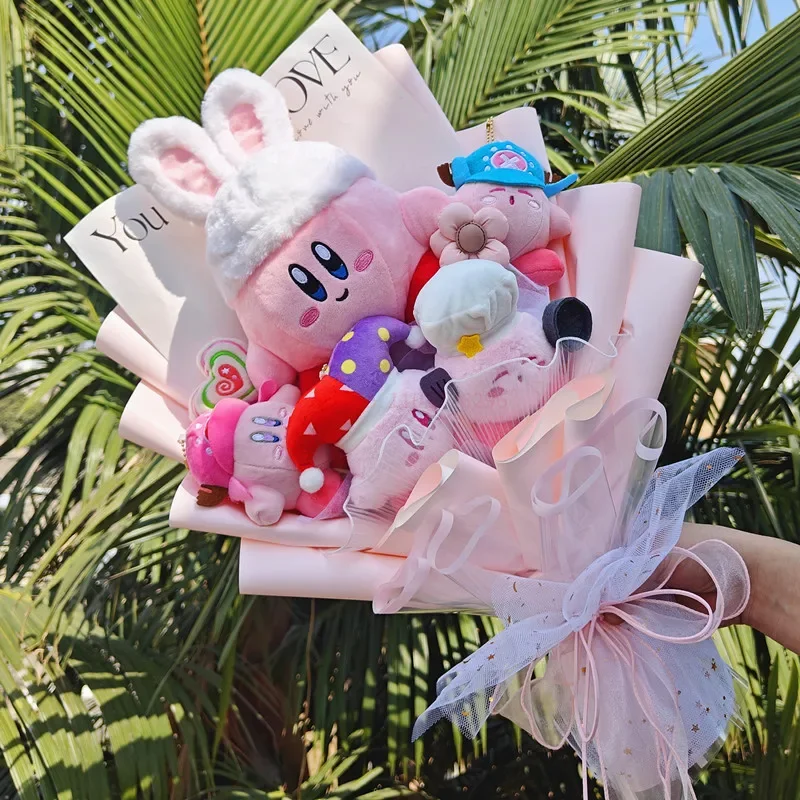 

Anime Sanrio Plush Bouquet Kawayi With Graduation Hats Creative Cute Handmade Valentine's Day Graduation Gifts Girls