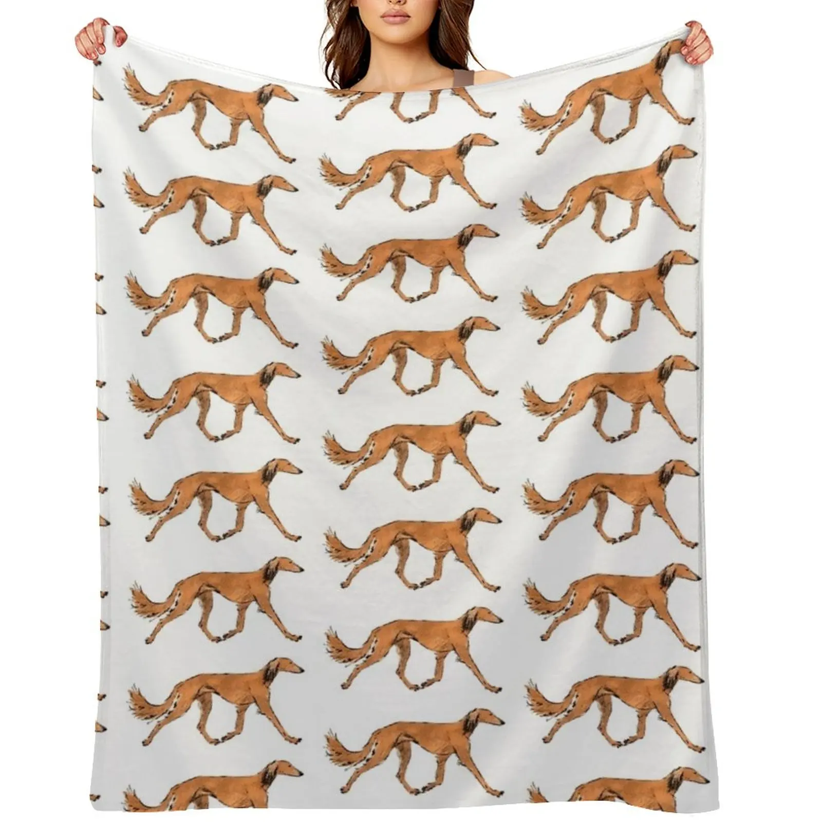 

Saluki Throw Blanket Blankets For Sofas decorative Soft Beds Sofas Blankets
