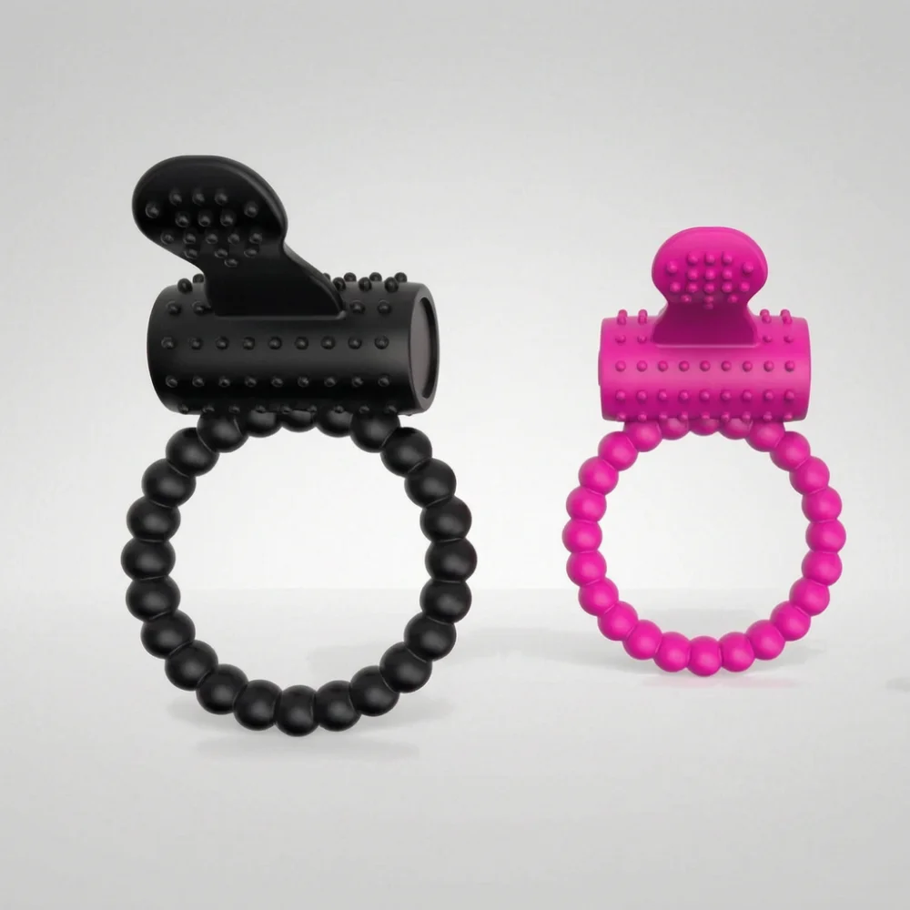 Finger Vibrator Silicone G Spot Rabbit Stimulator Penis Ring Adult  Toy for Women Men Couples Adult Products