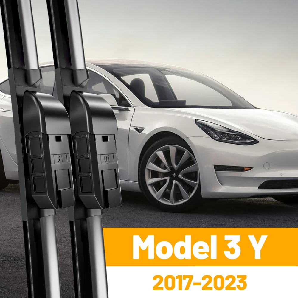 Dla Tesla Model 3 Y pióra wycieraczek przednich 2017-2023 2018 2019 2020 2021 2022 szyba przednia szyba przednia akcesoria okienne 26 "+ 19"