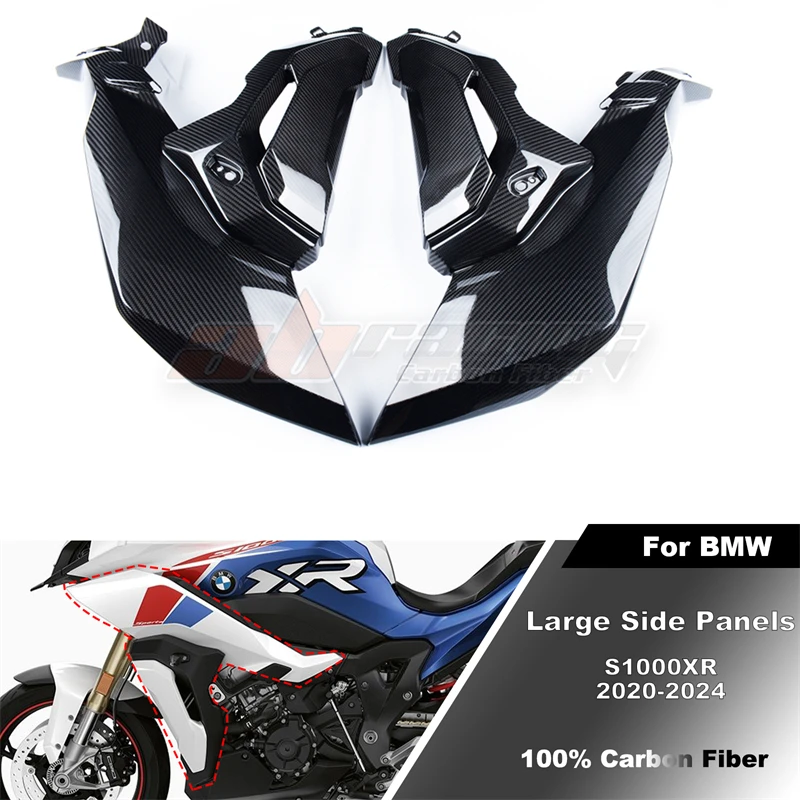 

Large Side Panels Fairing Cowling For BMW S1000XR 2020-2024 Full Carbon Fiber 100%