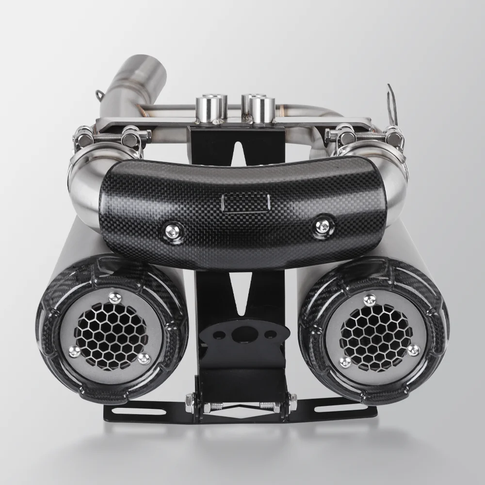 Motorcycle Exhaust System Slip-On for ZX4R ZX4RR 4R 5Interface Middle Link Pipe Racing Line Modified Escape 3