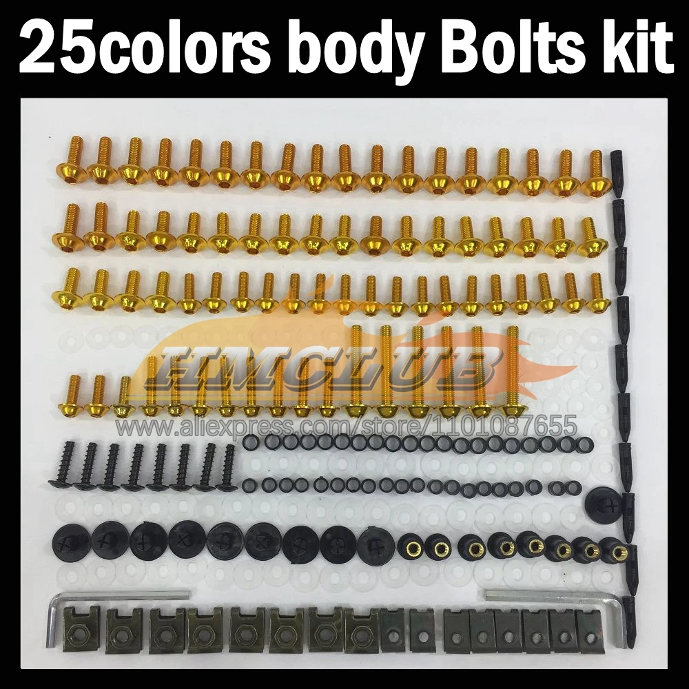 268ps Full Screws Kit Body bolt For KAWASAKI NINJA ZX 6R 6 R ZX6R ZX-6R 19 20 21 22 2019 2020 2021 2022 Fairing bolts screw NutS