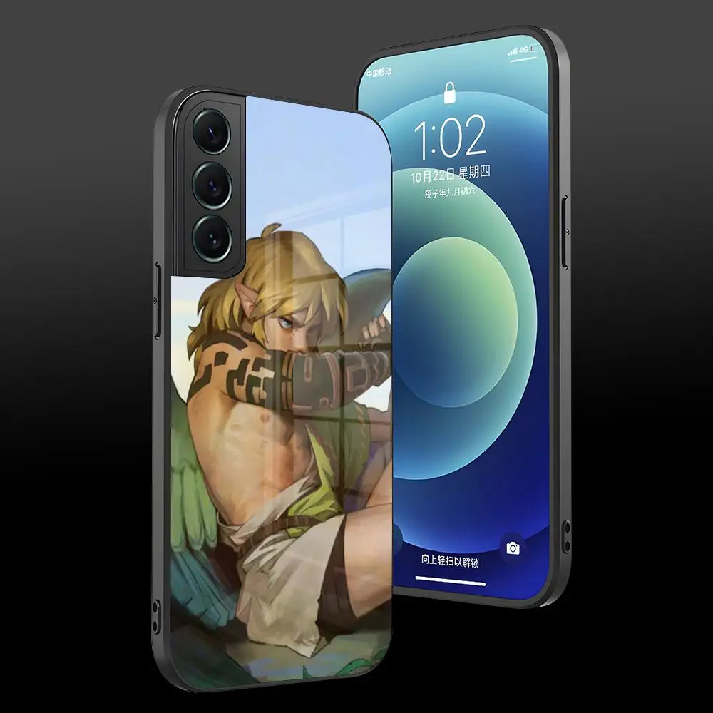 Game The L-LegendS Of Zeldas Phone Case Glass Shell For Samsung S23 S21 S22 S30 S20 S9 S10E Note 20 10 Ultra Pro Plus Coque