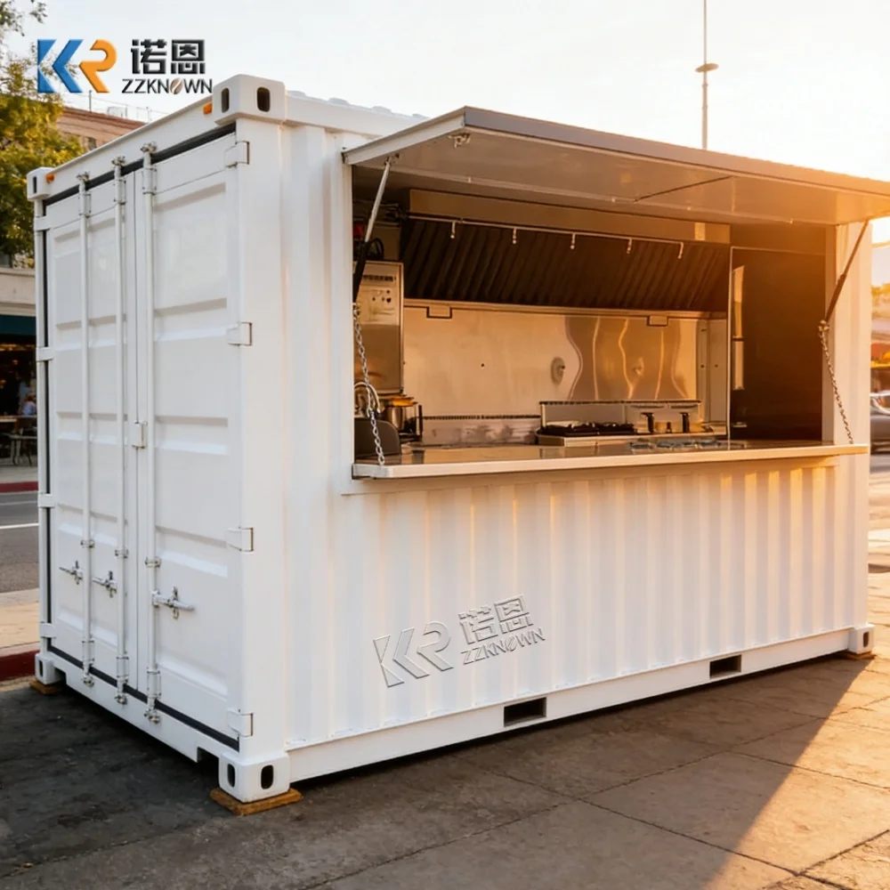 

Customized Outdoor Kitchen Color Container Prefabricated Mobile Store Modular Complete Transport Container House