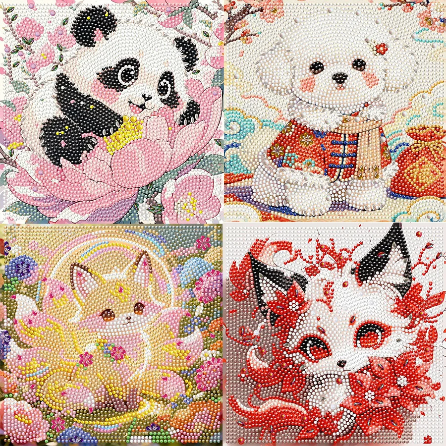 

Cartoon Crystal Diamond Decorative Painting 5D DIY Cross Embroidery Kit Animal Art Painting Birthday Gift Room Hanging Painting
