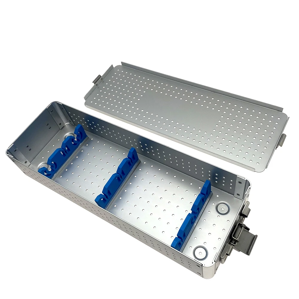 

Aluminium Alloy Sterilization Tray Box Disinfection Case Aluminium Alloy for Hysteroscopy Surgical Instrument