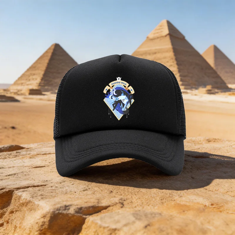 2026 Four Seasons Unisex Lightweight Mesh Baseball Cap Shadow Milk Blue Magic Pattern Outdoor Personalized Duck Tongue Hat Famil
