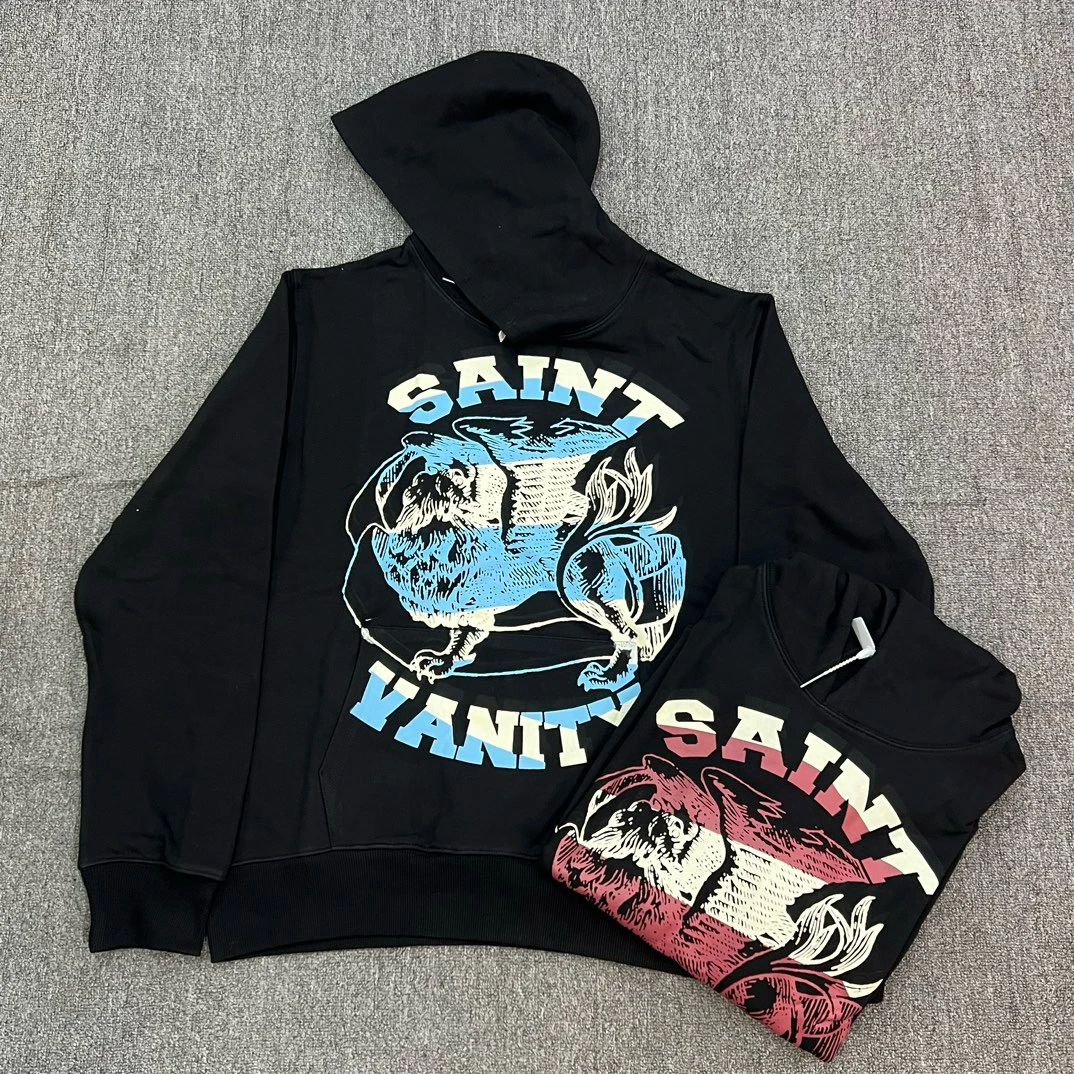 

Мужская толстовка с капюшоном American High Street Sle, тонкая повседневная брендовая толстовка Saint Vani, свободная посадка, длинная све, весна-осень-зима