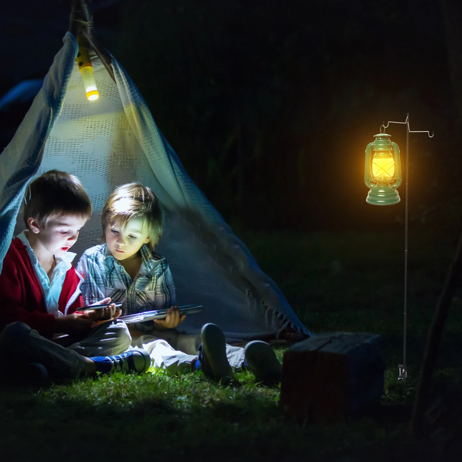 

Folding Table Light Stand Lamp Bracket Aluminum Alloy Outdoor Camping Hiking Fishing Supplies Sturdy Durable Practical