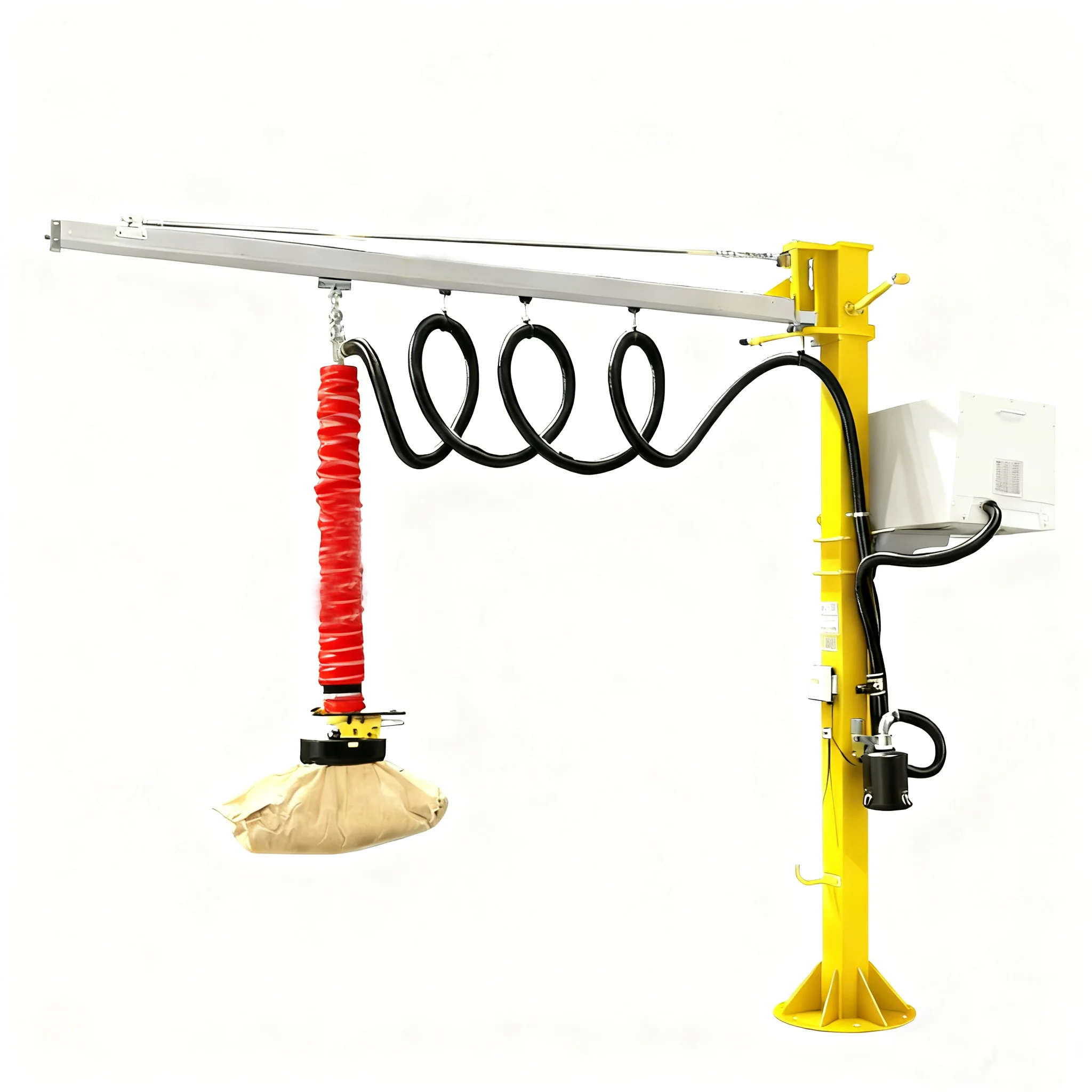 New Straight-arm Vacuum Tube Lifter Crane Bag Barrel Car Door Cover Handling Machine Stacking Feeding Steel Rubber 40kg Capacity
