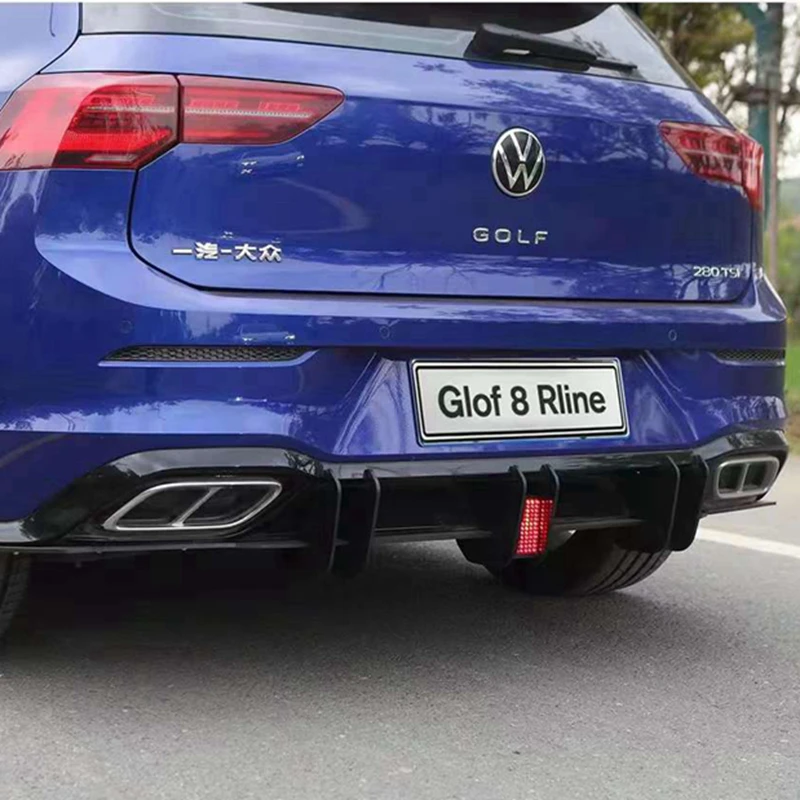 for Volkswagen Golf MK8 Pro Rline special high-quality car rear bumper diffuser with LED light