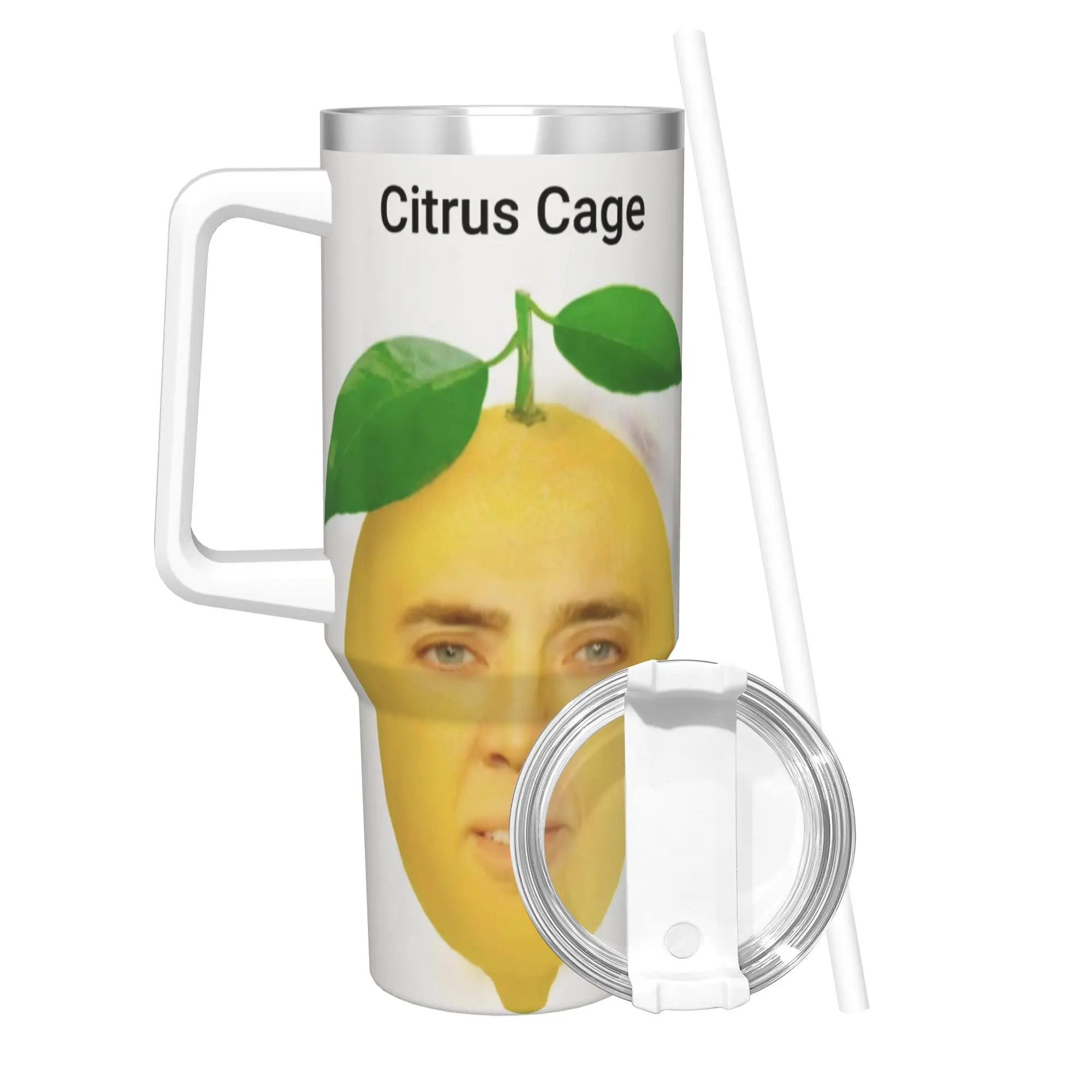 Nicolas Cage 40oz Tumbler Stainless Steel Double Wall Vacuum Insulated  Travel Mug With Straw