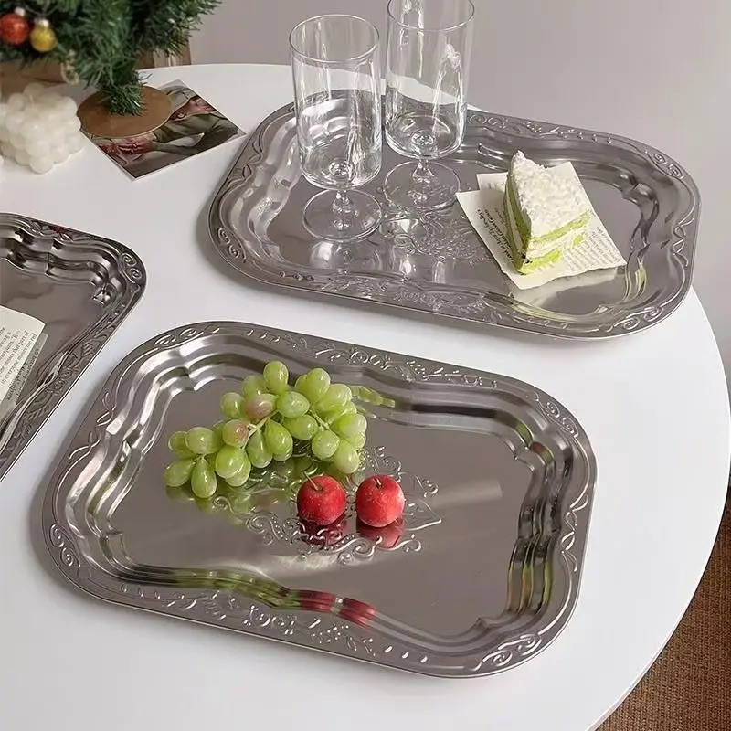 Retro plate pattern European fruit dessert Western restaurant decoration photo props