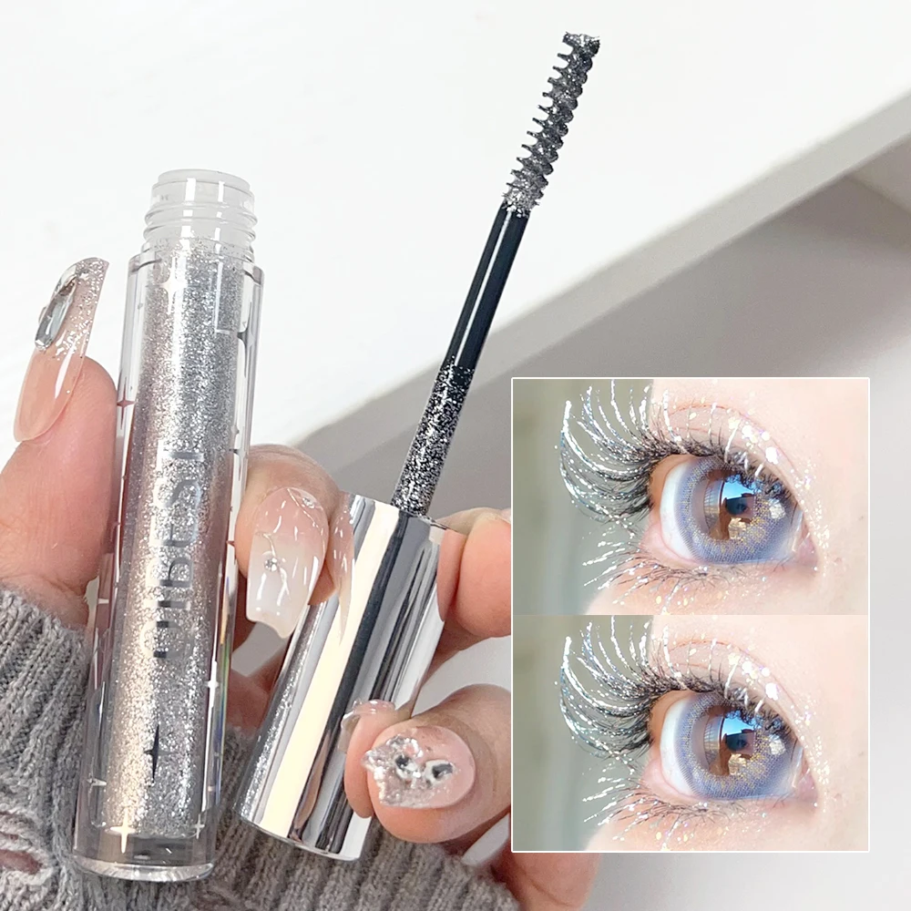 Diamond Glitter Mascara Fast Dry Waterproof Eyelashes Extension Makeup Long Lasting Curling Lengthens Shiny Eye Lash Cosmetics