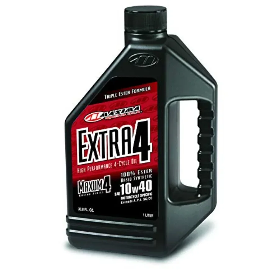 

Motorcycle engine oil for racing applications, synthetic 4T 10W40, black bottle, extra protection and high-temperature stabilit