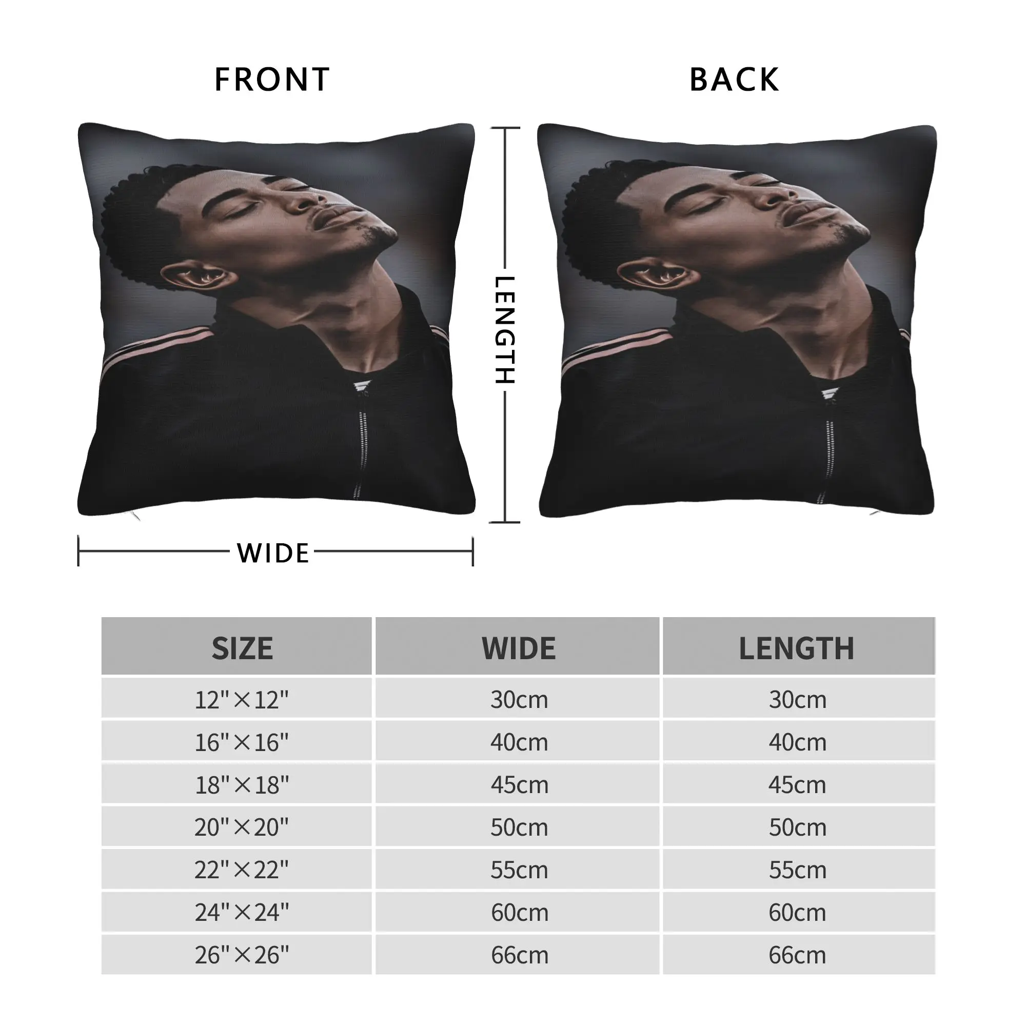 Jude Bellingham Head Tilted Back Eyes Closed Pillow Case  Kawaii Pillow Cover Print Pillowcases For Living Room Sofa