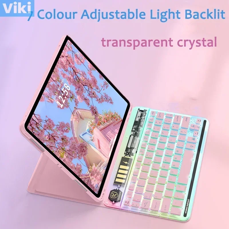 Backlit Keyboard for Redmi Pad SE 2023 11INCH  5 6 11 Inch  6 Pro 11 5 Pro 11 Inch for Xiaomi Redmi Pad 10.61 Acrylic Case