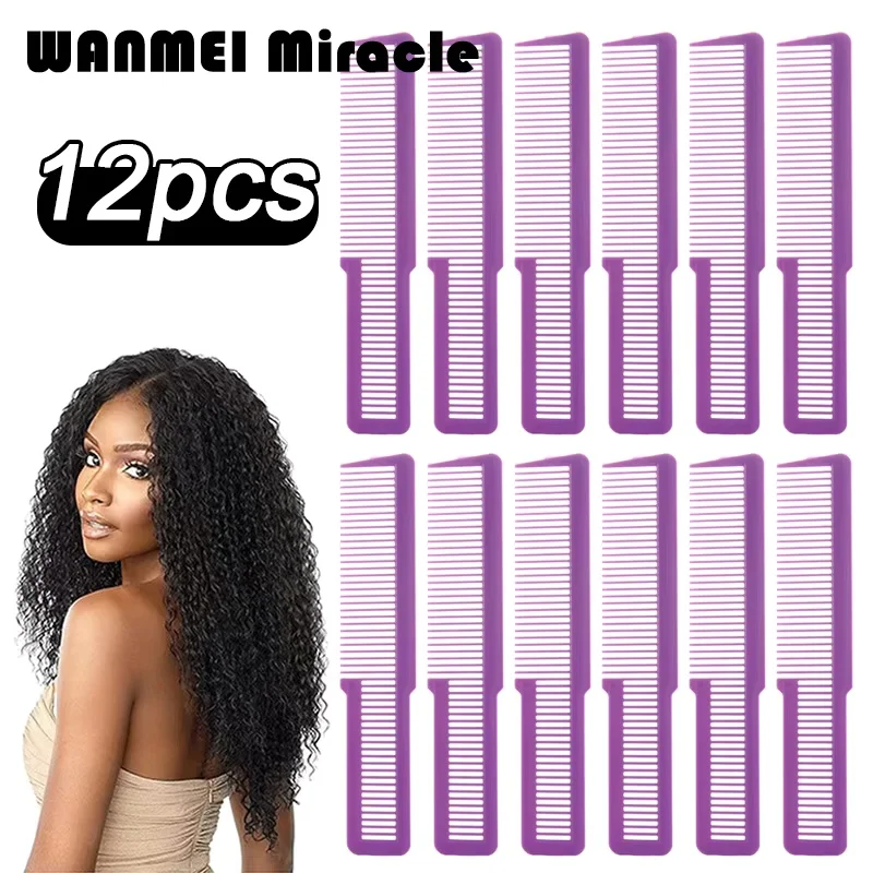 12pcs Hair Cutting Comb Fine Tooth Styling Barber Styling Ca