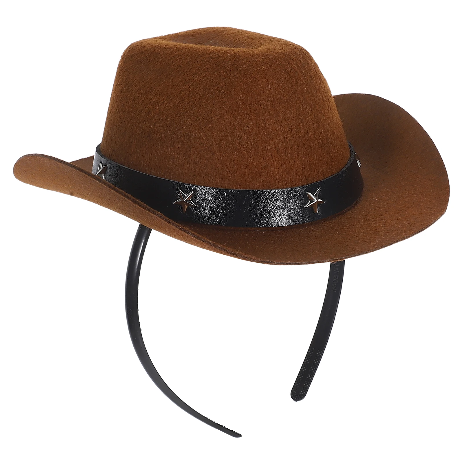 

Mini Cowboy Headband Hat Western Cowgirl Birthday Party Pet Cap Comfortable Fashionable Party Accessory Mini Western Cowboy Hat