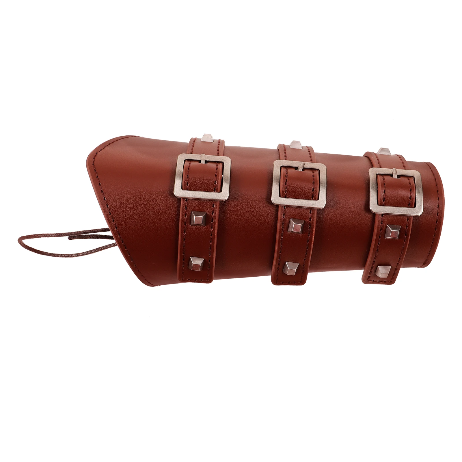 

Retro Medieval Arm Guard PU Bracers Adjustable Wristbands Cosplay Props Vintage Guards Lightweight Renaissance Toy