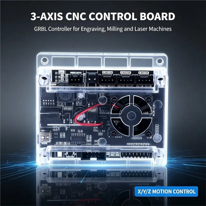 【A08I】Controller Board 3 Axis CNC Engraving Machine 150W, For 3018-PRO/MAX CNC Router Includes Offline/E-Stop Probe/Limit