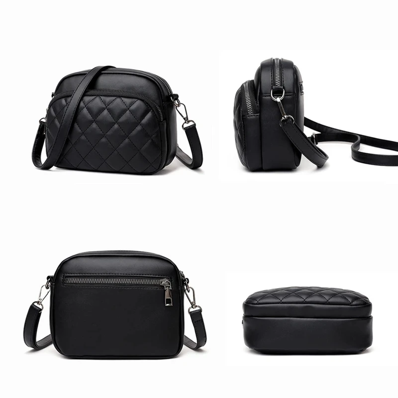 Malha De Diamante Bolsa De Ombro Das Mulheres Couro Feminino Crossbody Bolsas De Luxo Organizador e Bolsas Compras Bolsa De Telefone Celular