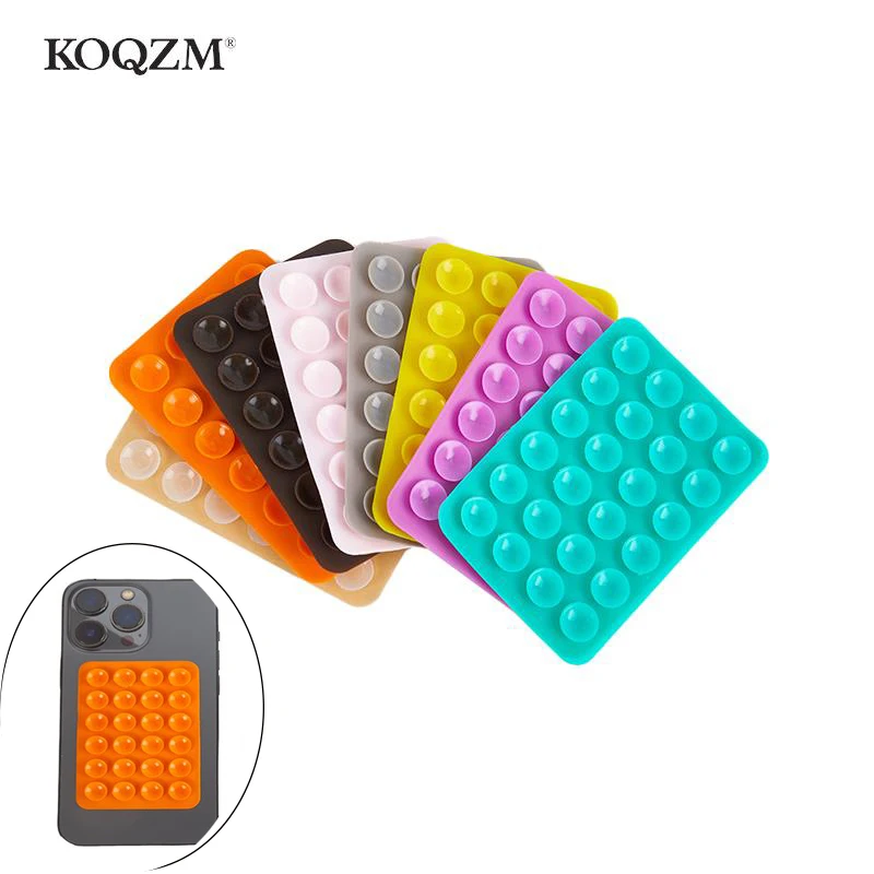 Silicone Suction Pad Back Sticker Suction Cup Phone Holder Silicone Cup Mat Smartphone Wall Stand Fixed For Glass Ceramic Tiles