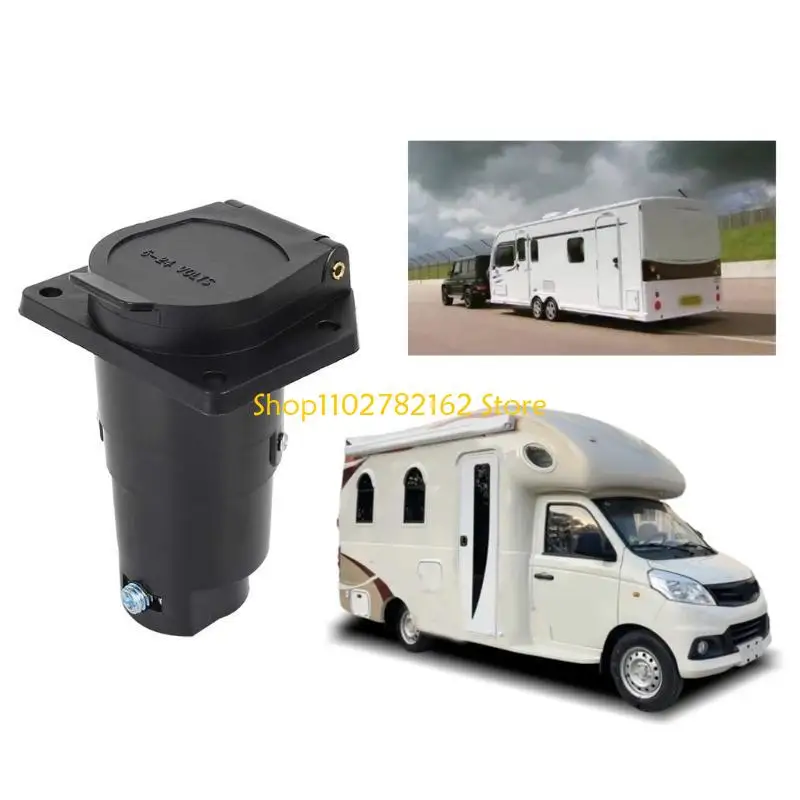 547B 7 Pin Plug Adapter Trailer Connector 12V Towbar Towing Durable Waterproof Plugs Socket Adapter for RVs Car