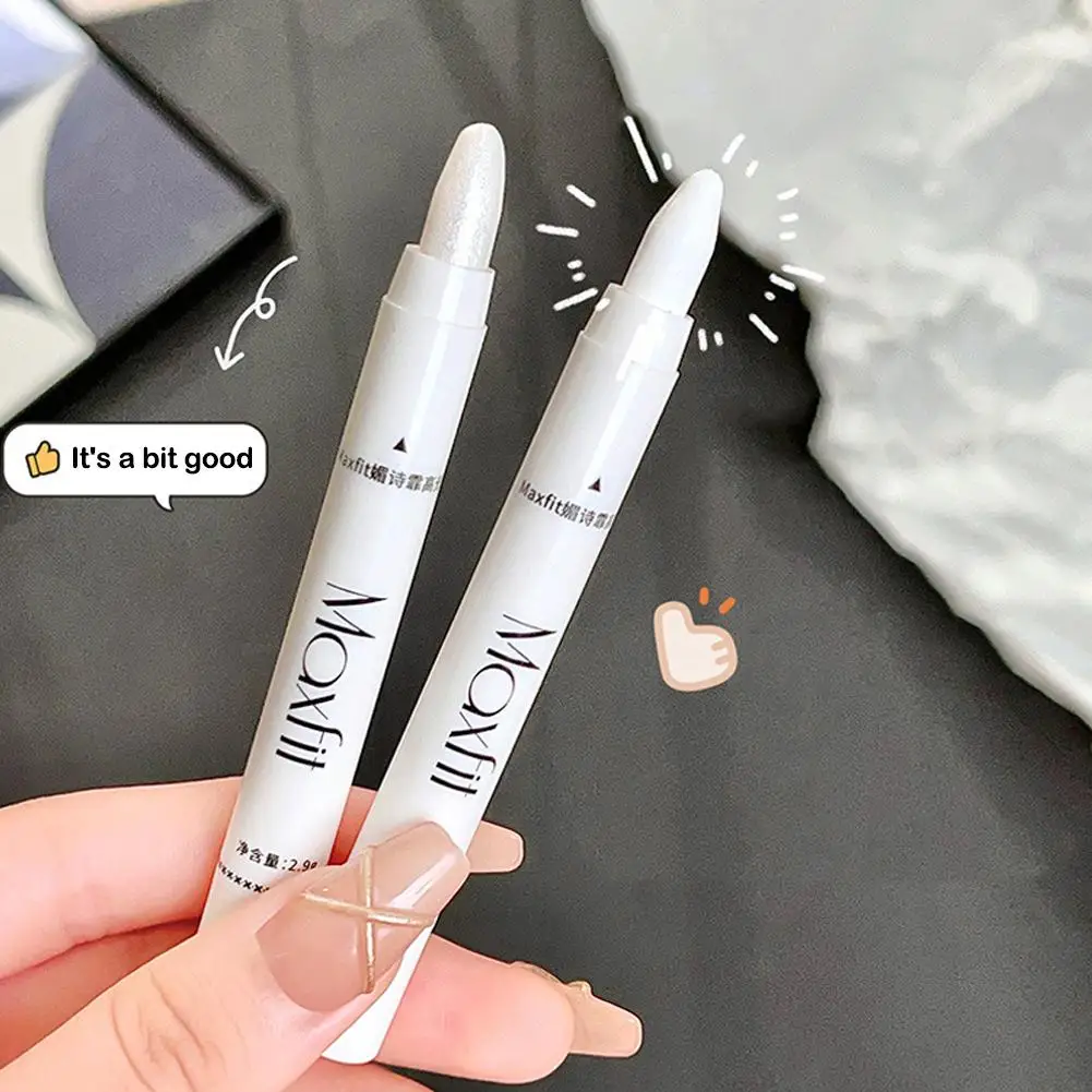 Matowy biały eyeliner w pisaku rozjaśniający oczy główka rozświetlacz ołówek w sztyfcie cień do powiek leżący jedwabnik koreański kosmetyk wodoodporny Q5A9