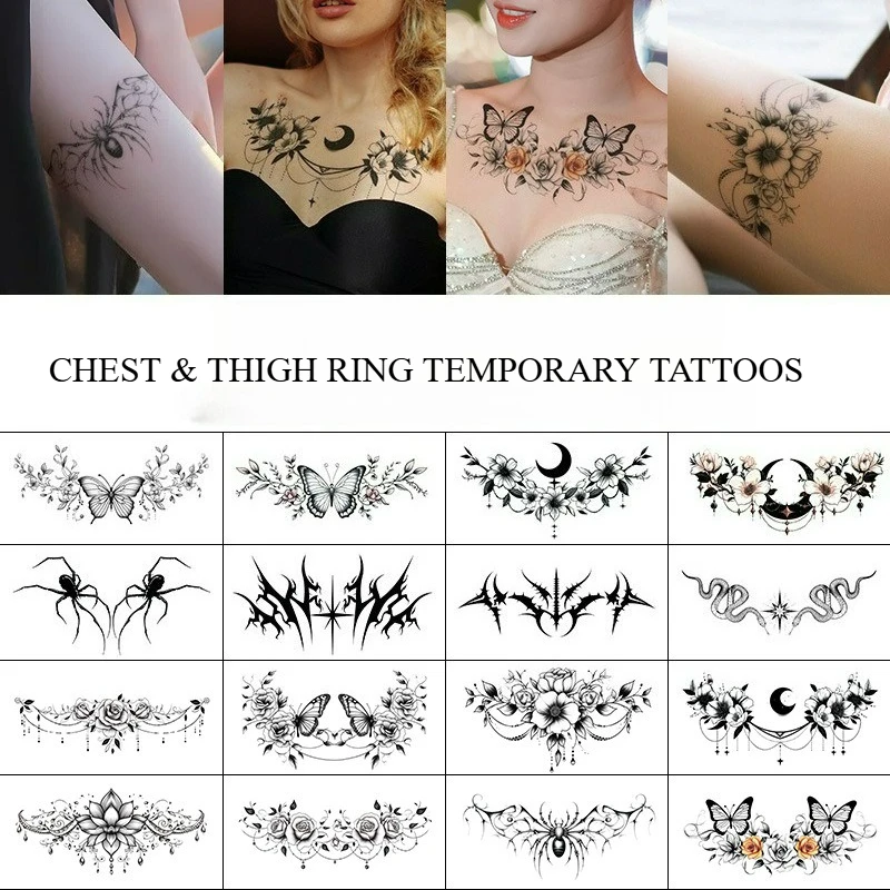 

Leg ring tattoo sticker,Temporary Tattoos for Women,Waterproof Long-Lasting,Fake Tattoo