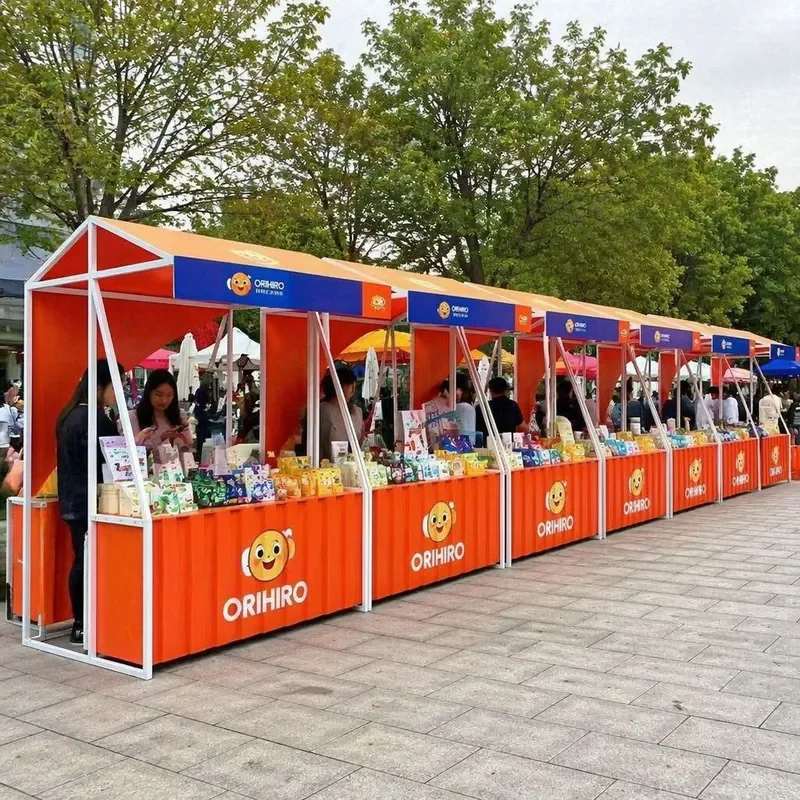For Outdoor Scenic Area Movable Display Stand Night Market Food Street Vendor Booth Large Event Portable Folding Table