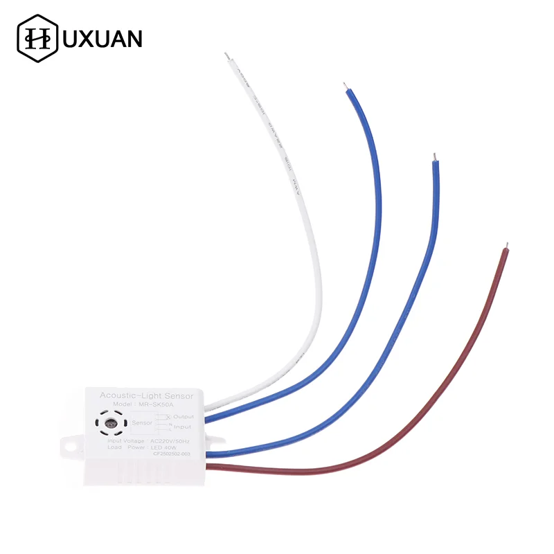 Módulo de interruptor de Sensor de voz de sonido, Control óptico acústico LED, interruptor de inducción, Detector de Sensor de Control de voz automático