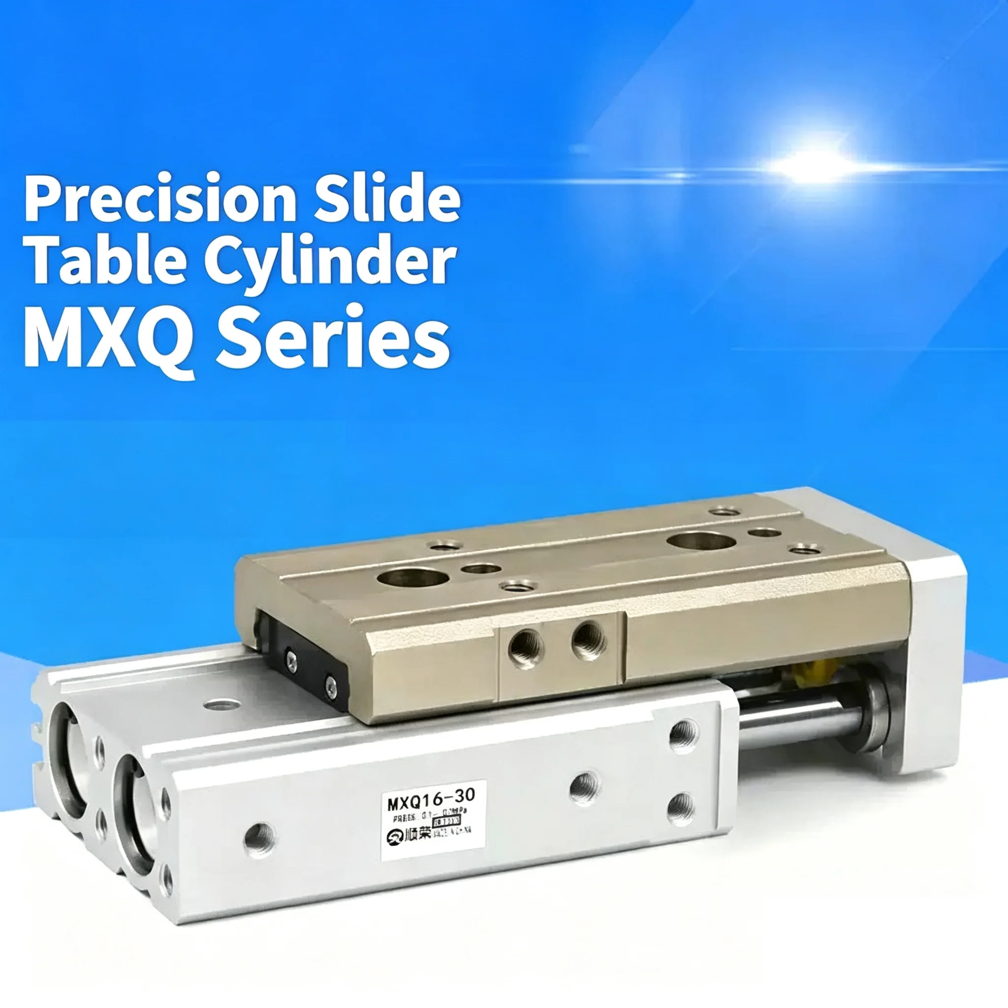Air Pneumatic Slide Table Dual Rod Rail Cylinder  Type MXQ6-10 MXQ8-20 MXQ12-30 MXQ16-40 MXQ20-50 MXQ25-75 100 125