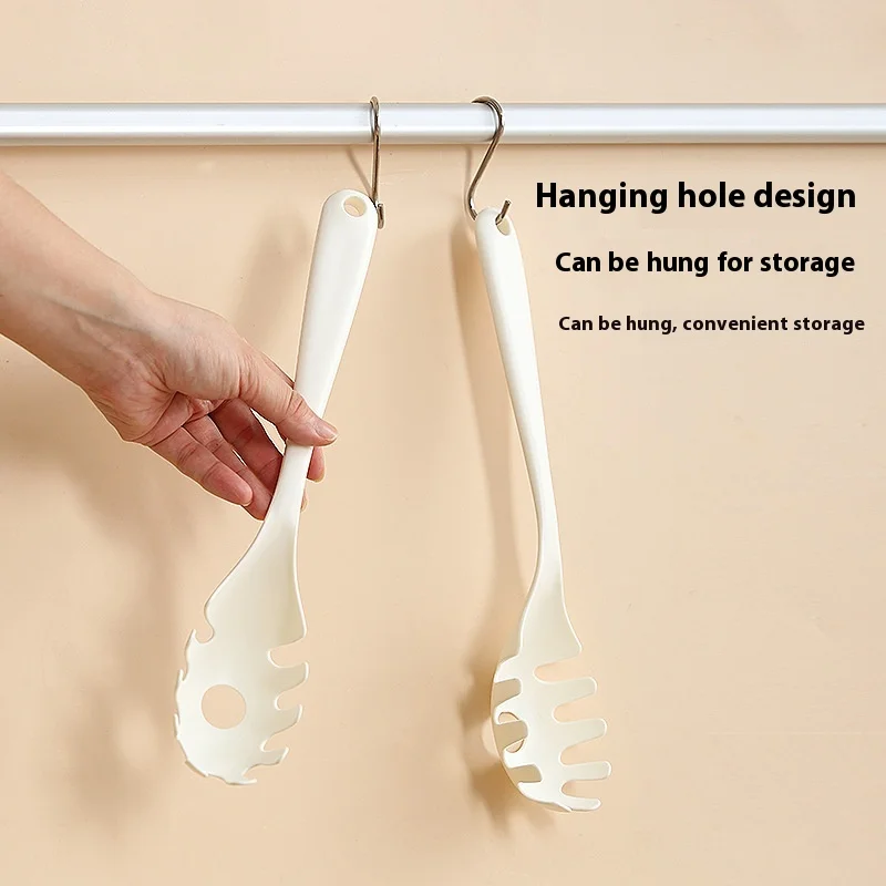 Multifunctional Kitchen Noodle Ladle with Extended Handle and Pasta Strainer Spoon