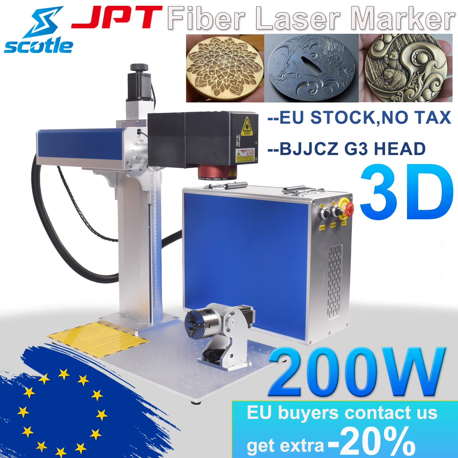 200W 3D Metal Marki…