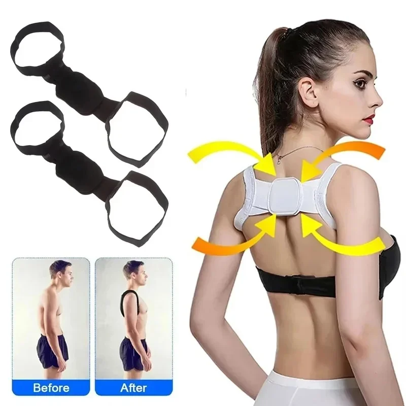 Adjustable Back Care Posture Corrector Clavicle Brace Shoulder Support Strap Improve Sit Walk Prevent Slouching 1-6pcs