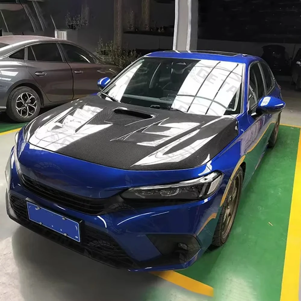 Capô dianteiro de fibra de carbono real para capô tipo R FL5 (11a geração)