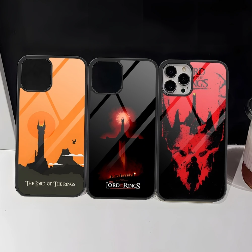 Etui na telefon L-Lord Of The R-Rings do Iphone 16 Pro 15 Pro Max 14 12 11 13 Mini 8 7 Plus X Xs XR PC+TPU Design Cover