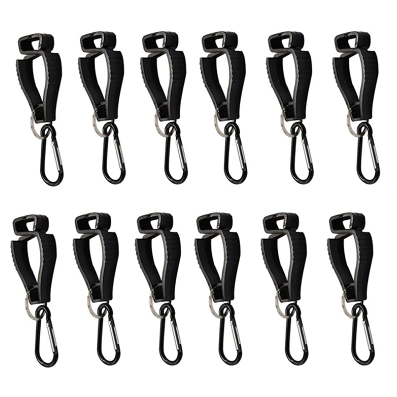 

12 Pcs Glove Grabber Clip Holder,Safety Work Non Slip Clip Keeper,Belt Loop Labor Construction Guard Waist Hanger Clamp