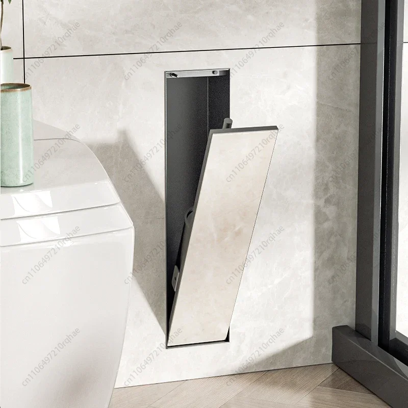 

Hidden Stainless Steel Niche Bathroom Embedded Toilet Brush Bathroom Wall Mounted Customizable Shelf