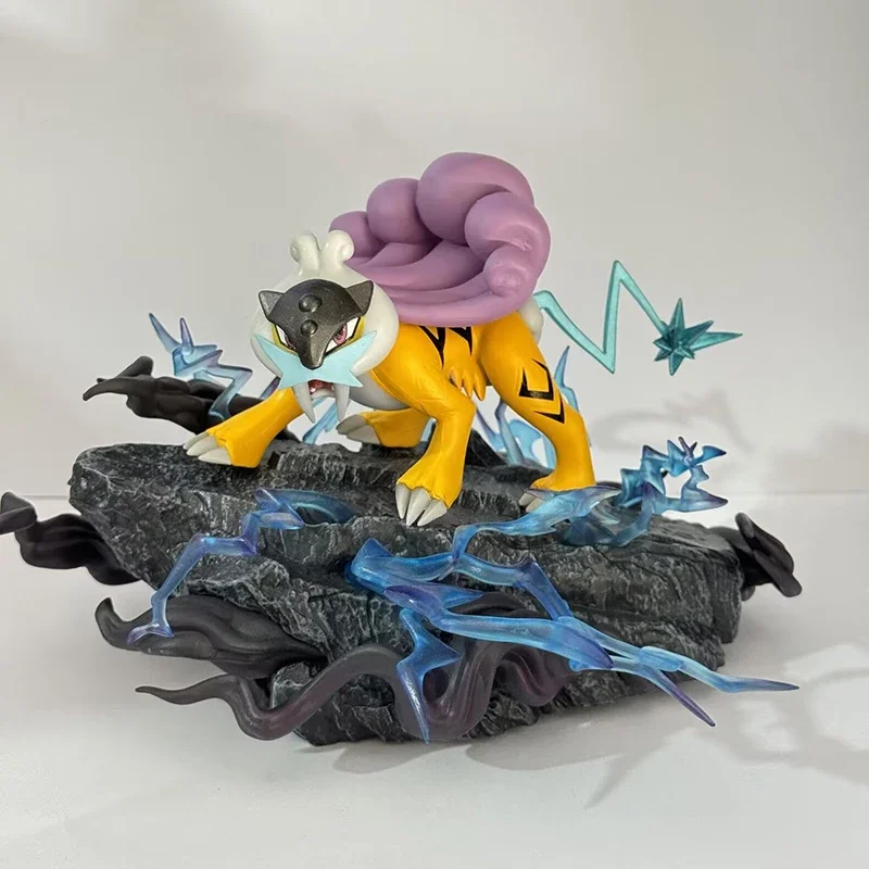 Pokemon Raikou Action Figure PVC Model Anime Peripheral Statue Fashion Trendy Collection Cartoon Room Decor Toys Surprise Gifts