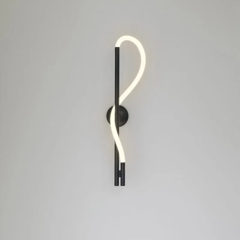 Eigentijds design woonkamer minimalistische led-wandlampen Scandinavische minimalistische slaapkamer bedhead lichtvormige lijn kunst decorverlichting