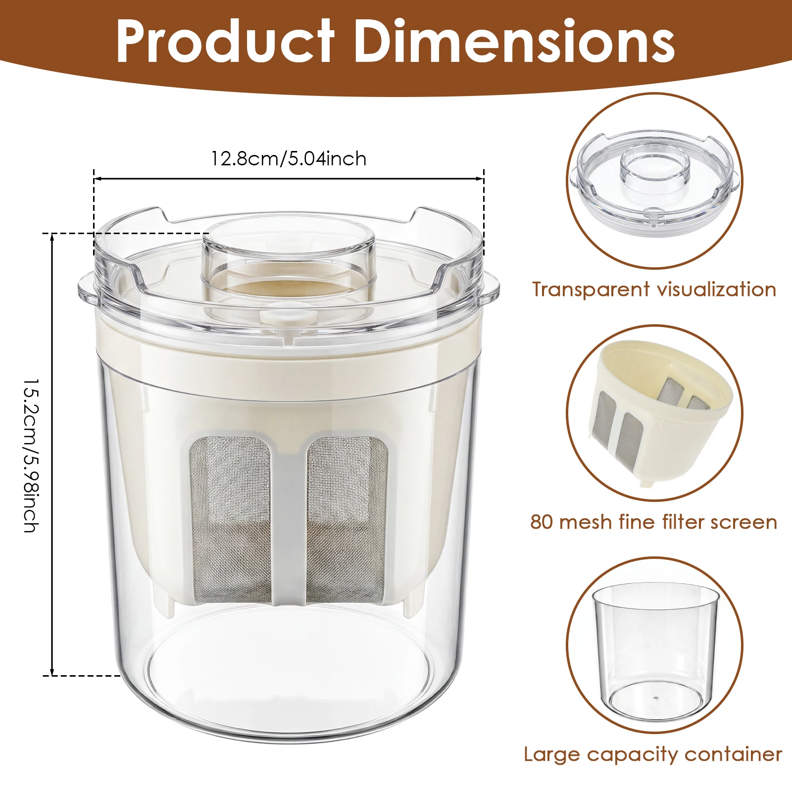Greek Yogurt Strainer Stainless Steel Strainer Whey Separation Tools Multi-functional Yogurt Filter with Fine Mesh for Kitchen