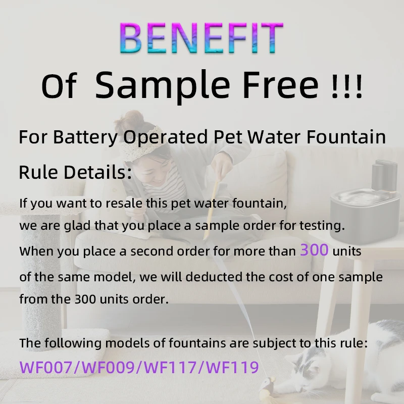 Battery Operated  Automatic Water Fountain Smart  Pet drinking water dispenser machine pet cat water fountain for Pets Cats Dogs