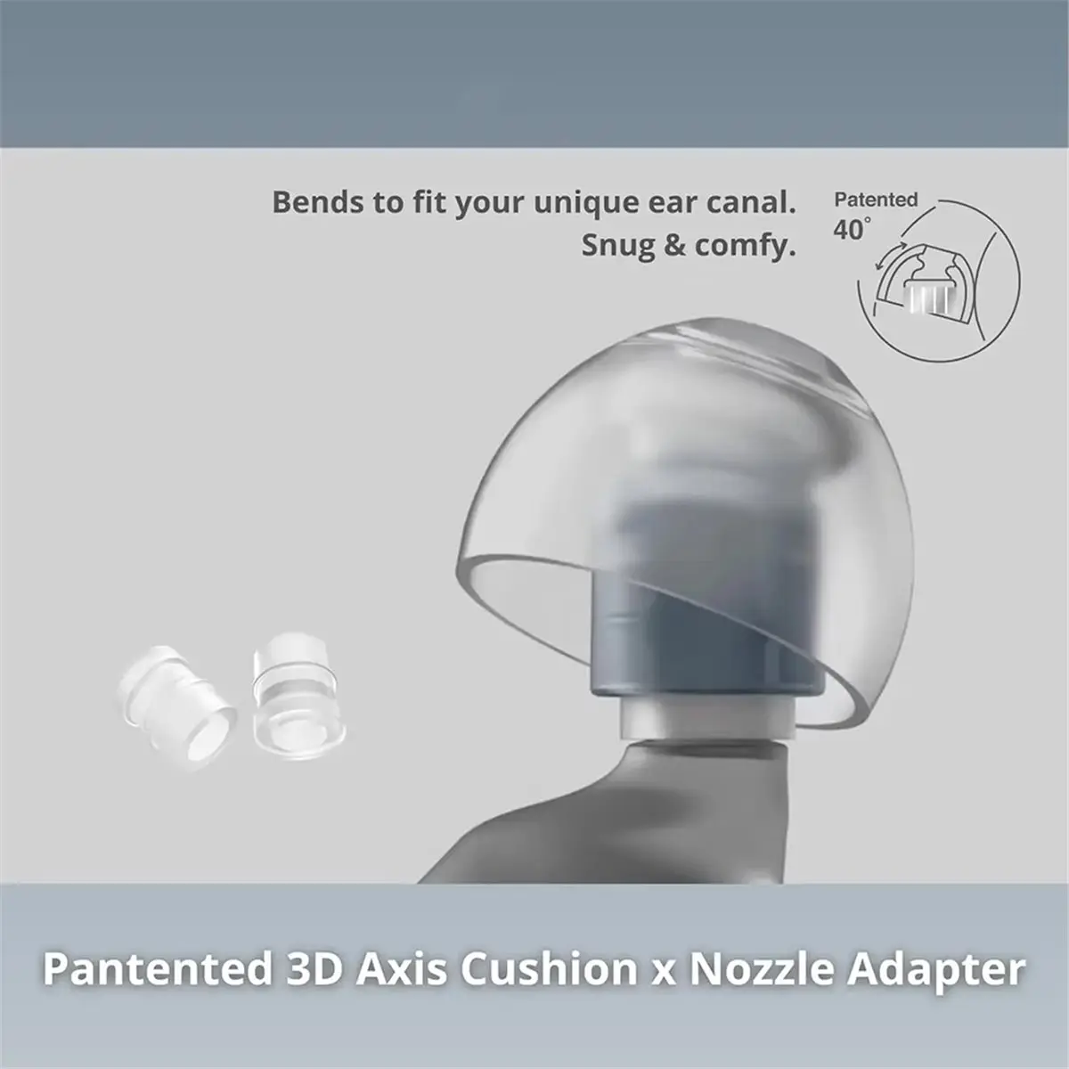 NEW for IEM Silicone Patented Eartips Successor of CP100/CP100+ One Set Fits Normal and Thin Nozzles 1Pair M