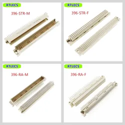 5 100 Pcs DIN 41612 Connector 3 Rows 96 Position Header Male Female Vertical Right Angle Through Hole PCB 3x32 Pin Pitch 2.54mm