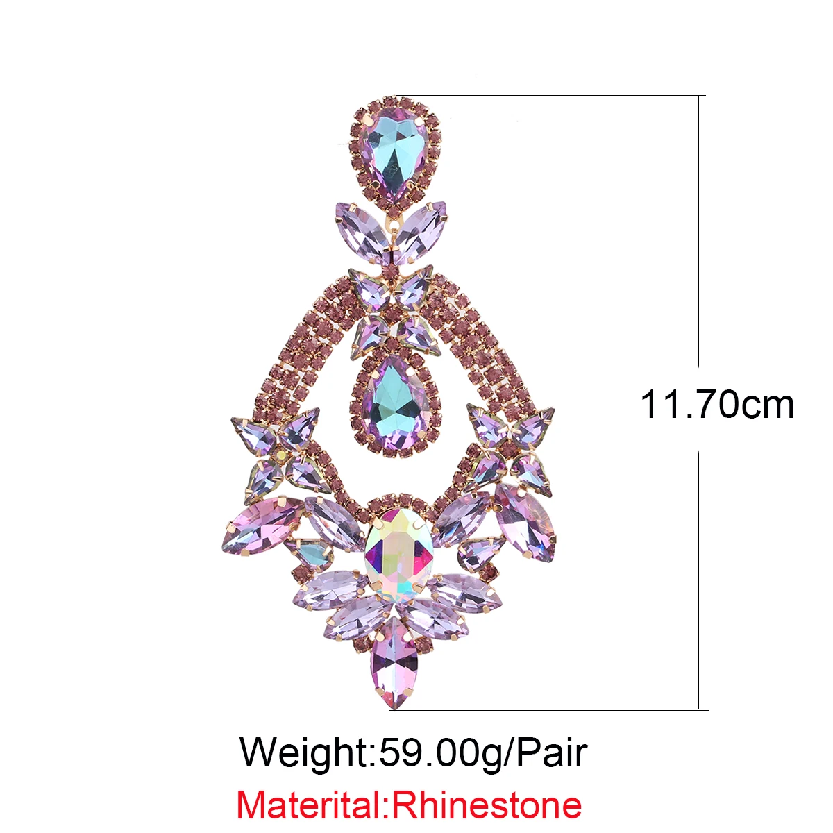 New Big Drop Earrings Women Statement Earring Drag Queen Pageant Fashion Jewelry Wedding Bridal Rhinestones Earrings Wholesale